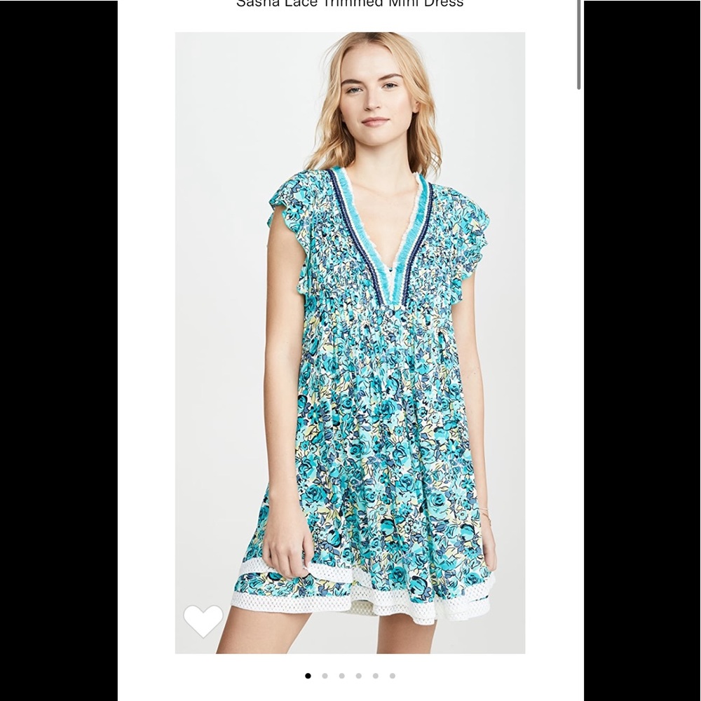 NWT Poupette St. Barth BLUE LEO SASHA LACE MINI XS